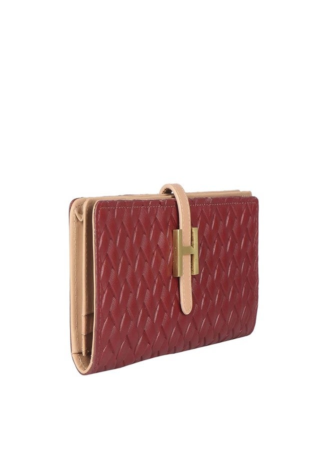 هاي ديزاين محفظة هايدساين النسائية EE هاربر WII-M مقاس واحد بلون مارسالا قابلة للطي - Image 2